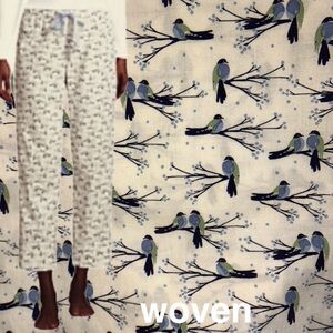 LANDSEND x Draper James Women's 100% Cotton Poplin Pajama Crop Pants